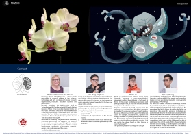 Mazoo, a mythological science-art spaceship laboratory travelling the galaxy (in this case the internet) on its journey, sharing knowledge of the wonderful Orchid plant species. https://issuu.com/eleanorgatestuart/docs/mazoo